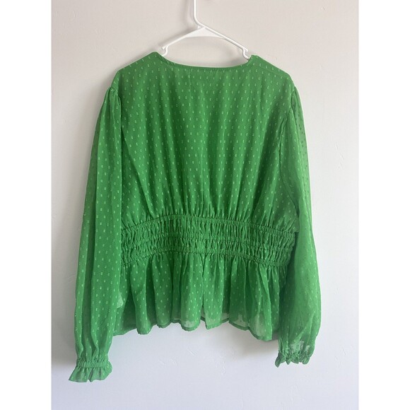 Boohoo Plus Mesh PUff Sleeve Blouse Size 20 - Picture 4 of 4